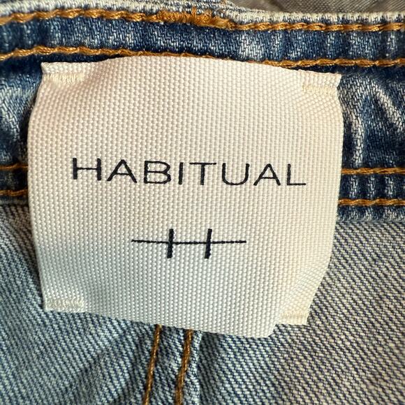 Women's Habitual Denim Blue Jean Pieced Midi A-Line Skirt Size 4 Size 27 - Picture 4 of 9